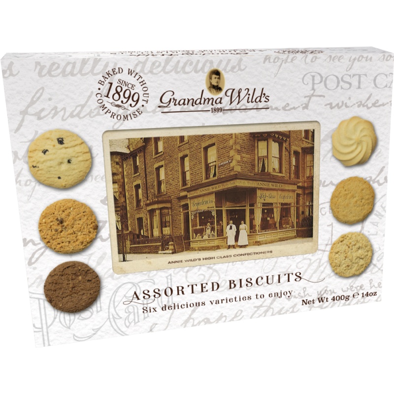 Assorted Biscuits Selection Gift Box - Grandmas Wild's 400g